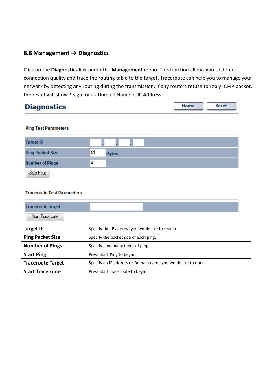 8 management → diagnostics | EnGenius Technologies EOC5611P User Manual | Page 60 / 69