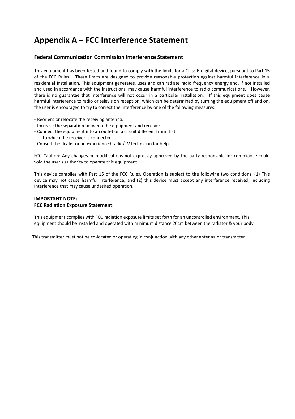 Appendix a – fcc interference statement | EnGenius Technologies EOC5611P User Manual | Page 69 / 69