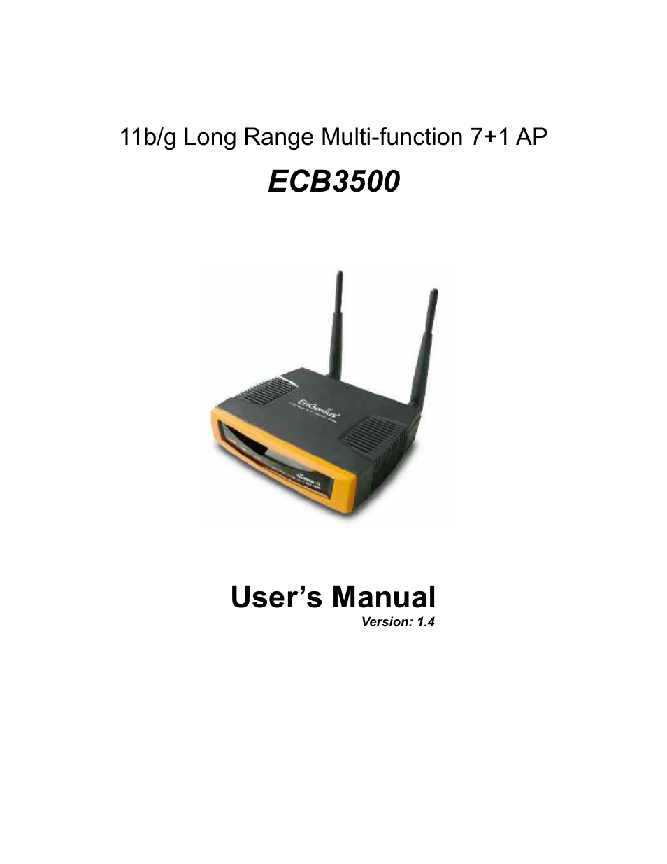 EnGenius Technologies ECB3500 User Manual | 117 pages