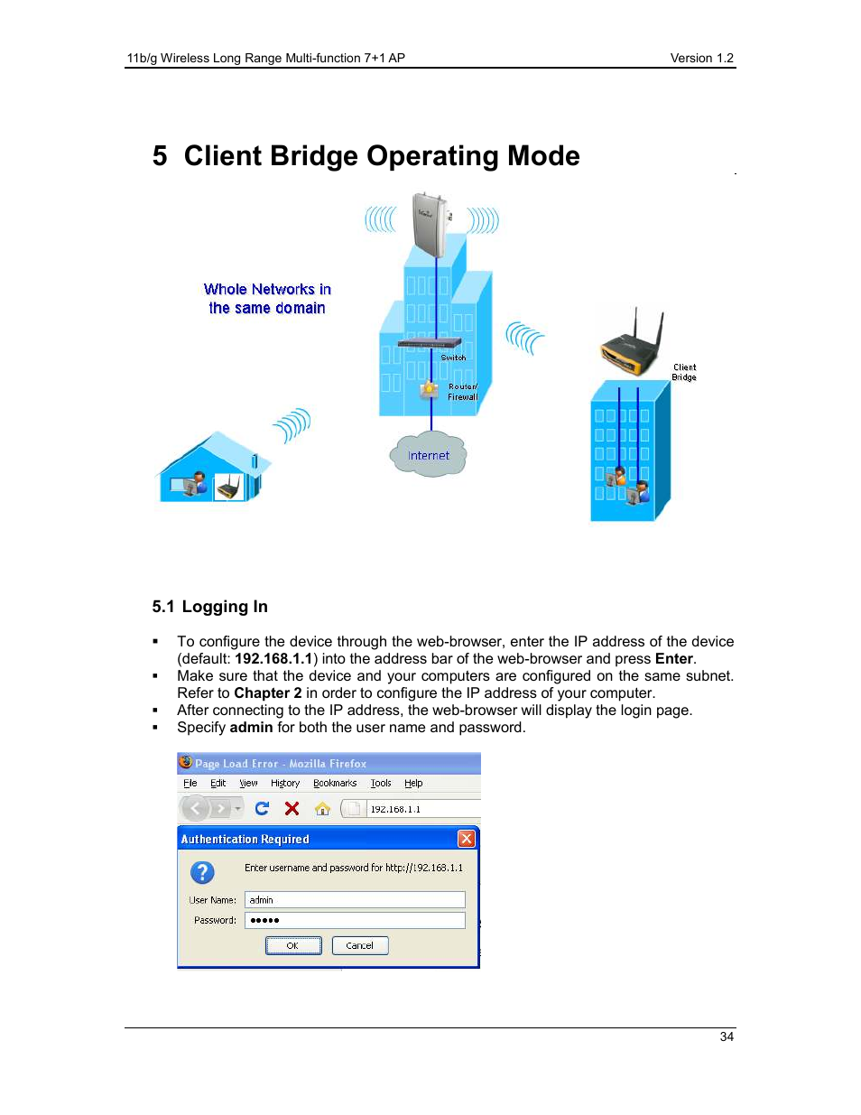 5 client bridge operating mode | EnGenius Technologies ECB3500 User Manual | Page 34 / 117