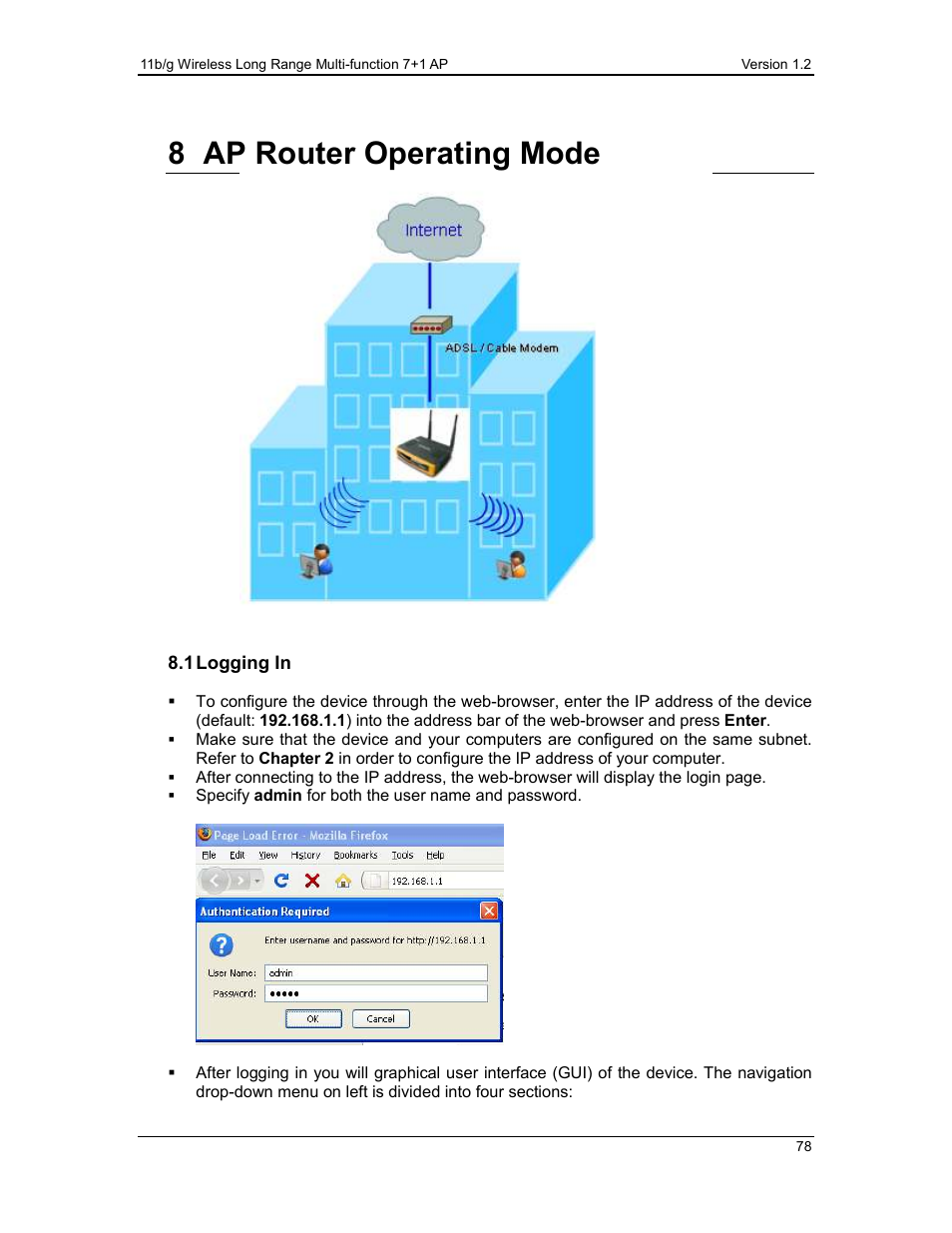 8 ap router operating mode | EnGenius Technologies ECB3500 User Manual | Page 78 / 117