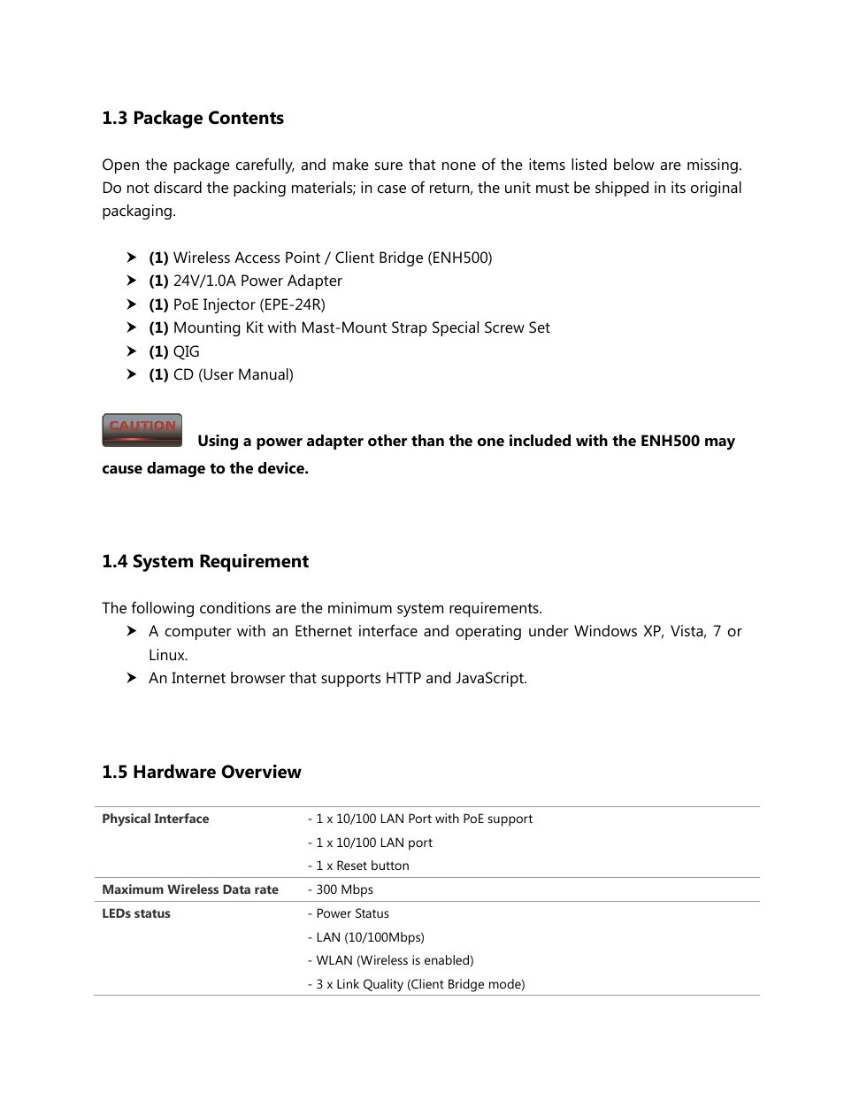 EnGenius Technologies ENH500 User Manual | Page 9 / 88