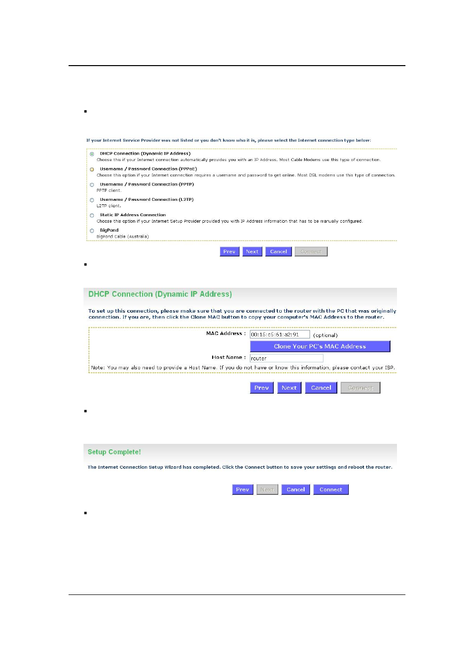 1 dhcp connection (dynamic ip address) | EnGenius Technologies ESR-9710 User Manual | Page 15 / 95