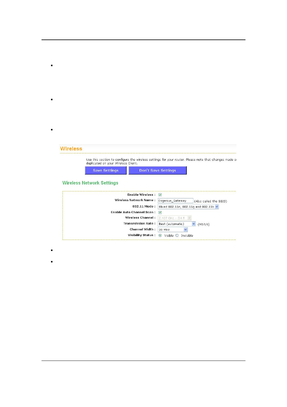3 wireless settings | EnGenius Technologies ESR-9710 User Manual | Page 35 / 95