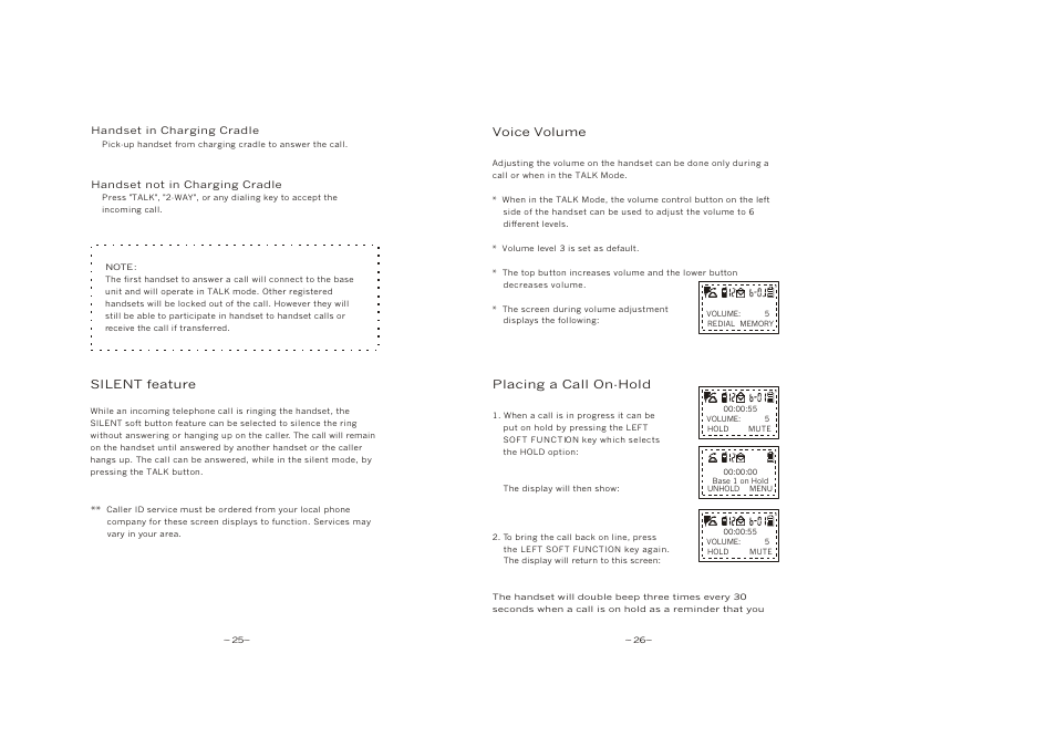 Voice volume, Call on-hold | EnGenius Technologies SN-920 User Manual | Page 16 / 37