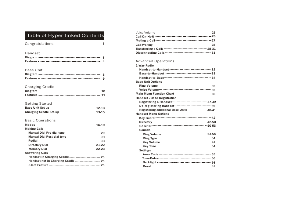 Table of hyper-linked contents | EnGenius Technologies SN-920 User Manual | Page 2 / 37