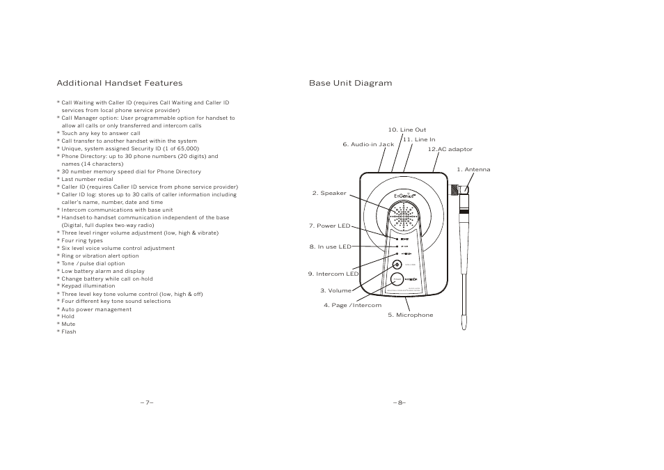 Diagram, Industrial cordless phone system sn-920 ultra | EnGenius Technologies SN-920 User Manual | Page 7 / 37