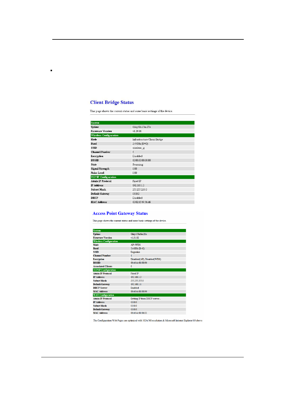 Status | EnGenius Technologies ECB-1220R User Manual | Page 19 / 69