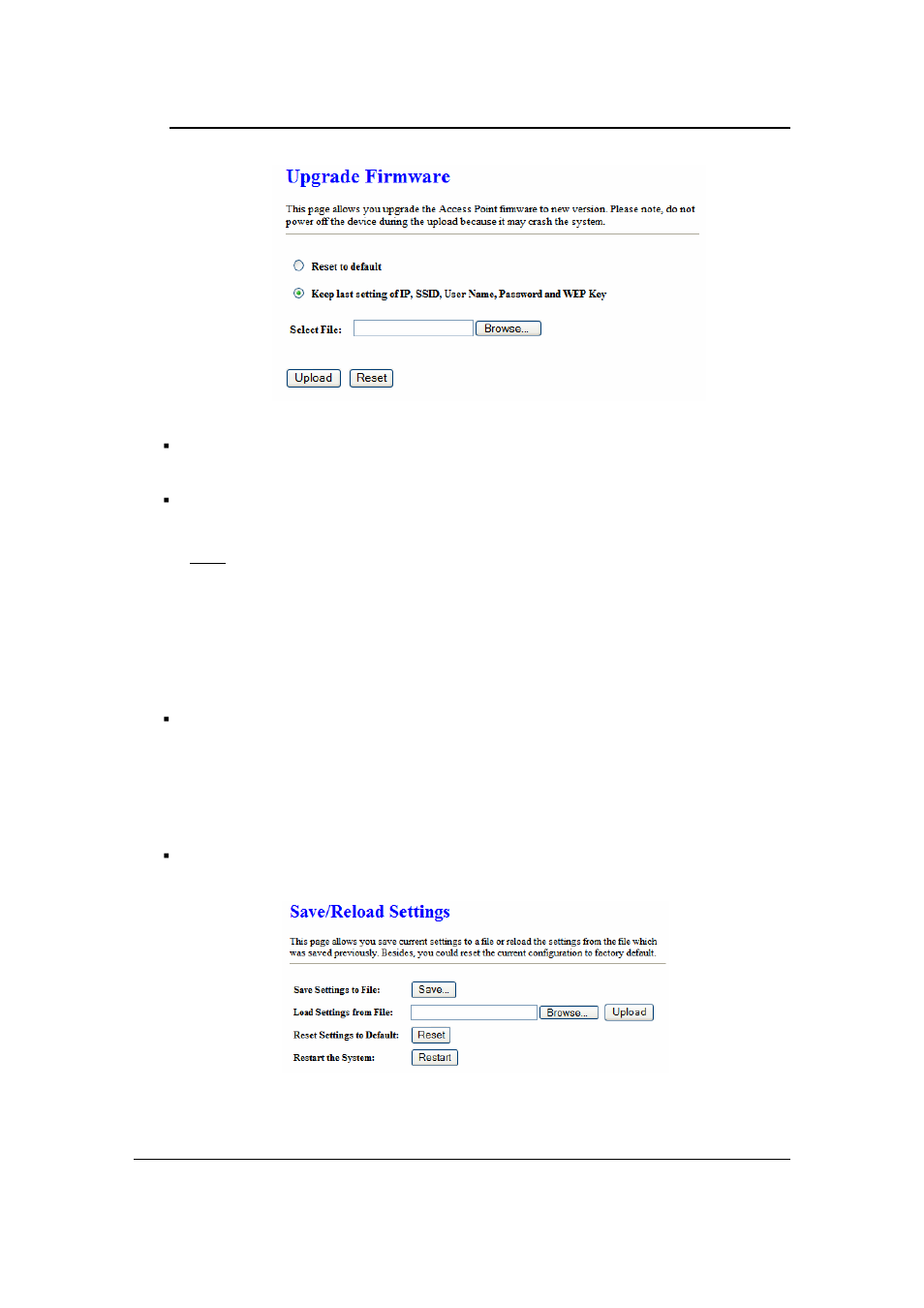 Save / reload settings, reset to default | EnGenius Technologies ECB-1220R User Manual | Page 25 / 69