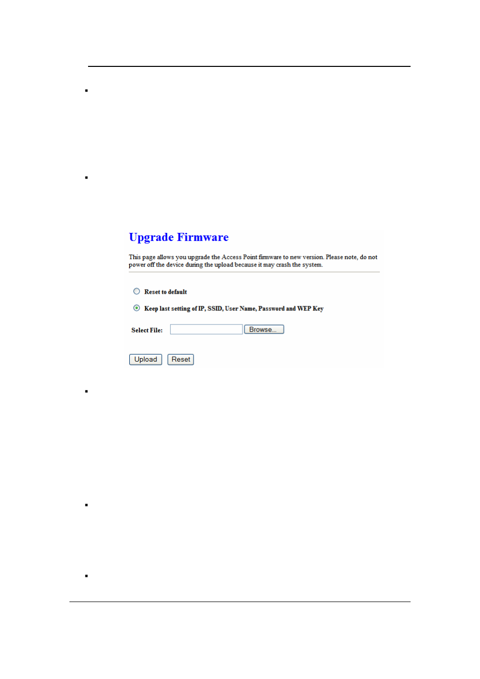 Upgrade firmware, Save / reload settings, reset to default | EnGenius Technologies ECB-1220R User Manual | Page 52 / 69