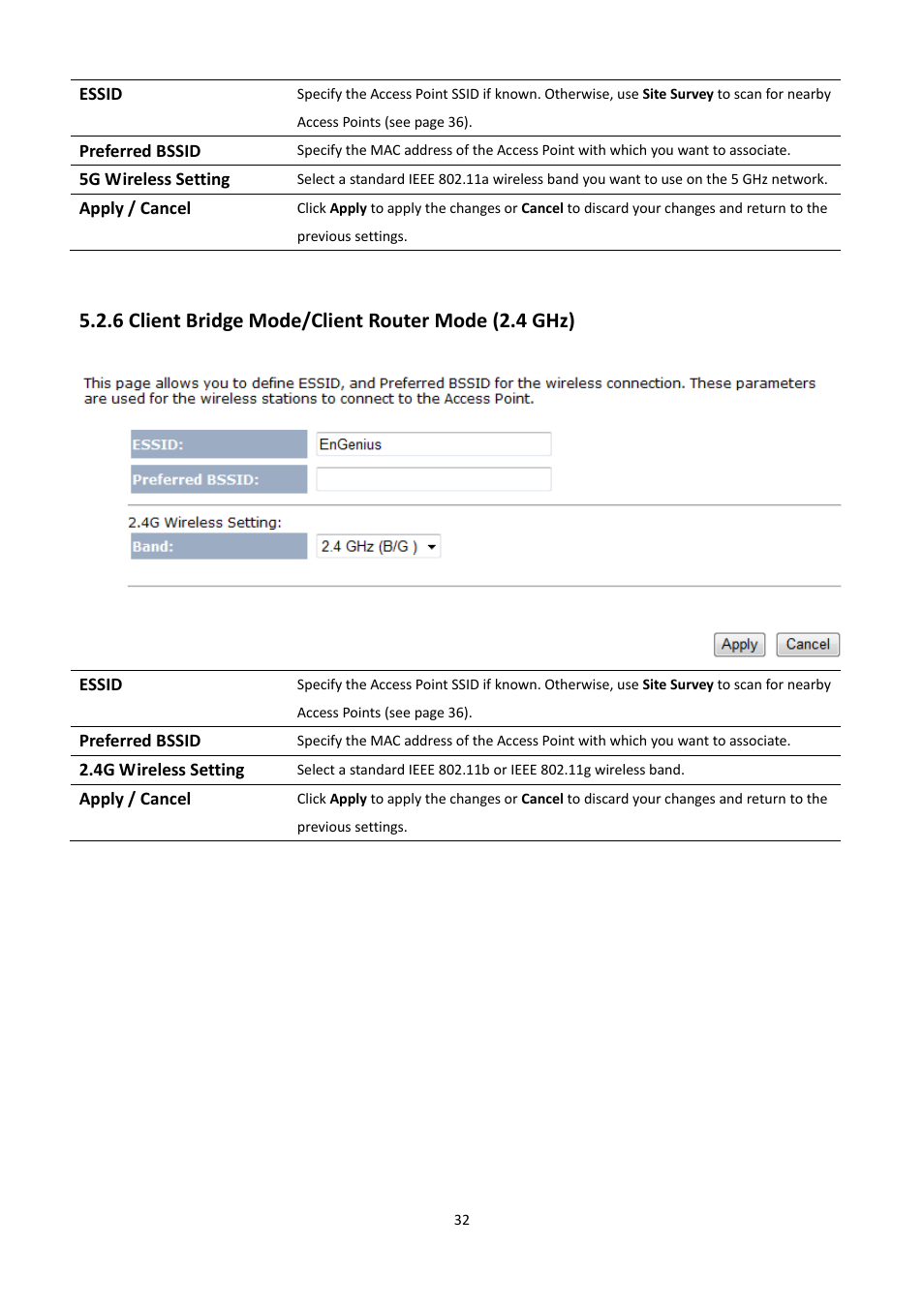 6 client bridge mode/client router mode (2.4 ghz) | EnGenius Technologies EOA7530 User Manual | Page 33 / 84