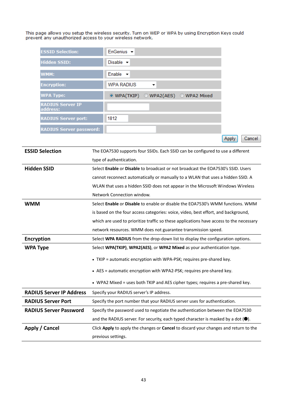 EnGenius Technologies EOA7530 User Manual | Page 44 / 84