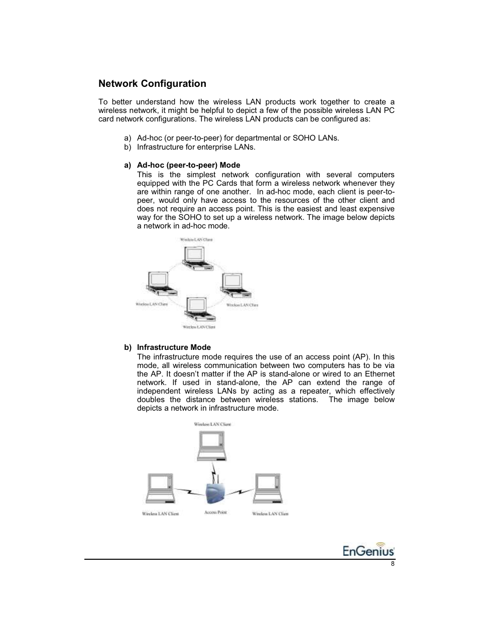 Network configuration | EnGenius Technologies EnGenius 11b/g Wireless SOHO Router 1.2 User Manual | Page 8 / 47