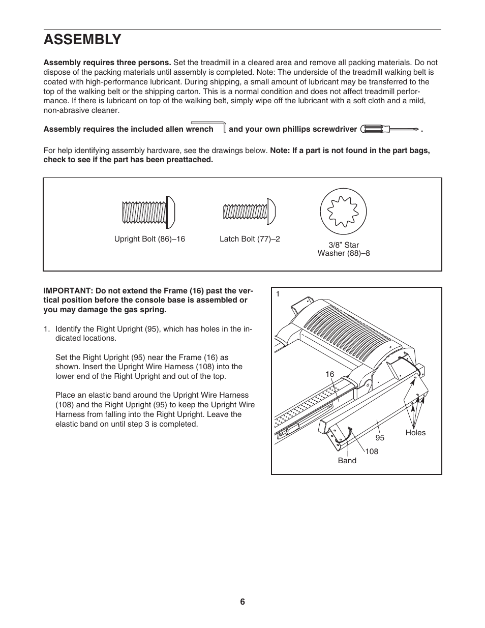 Assembly | Epic Fitness 1000MX User Manual | Page 6 / 30