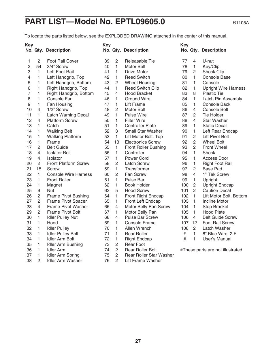 Epic Fitness EPTL09605.0 User Manual | Page 27 / 30