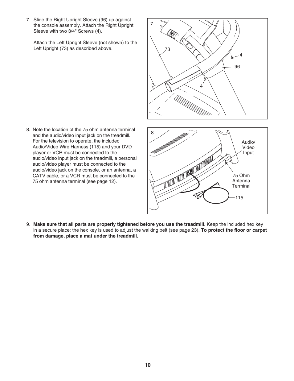 Epic Fitness Epic VIEW 550 ECTL09706.1 User Manual | Page 10 / 30