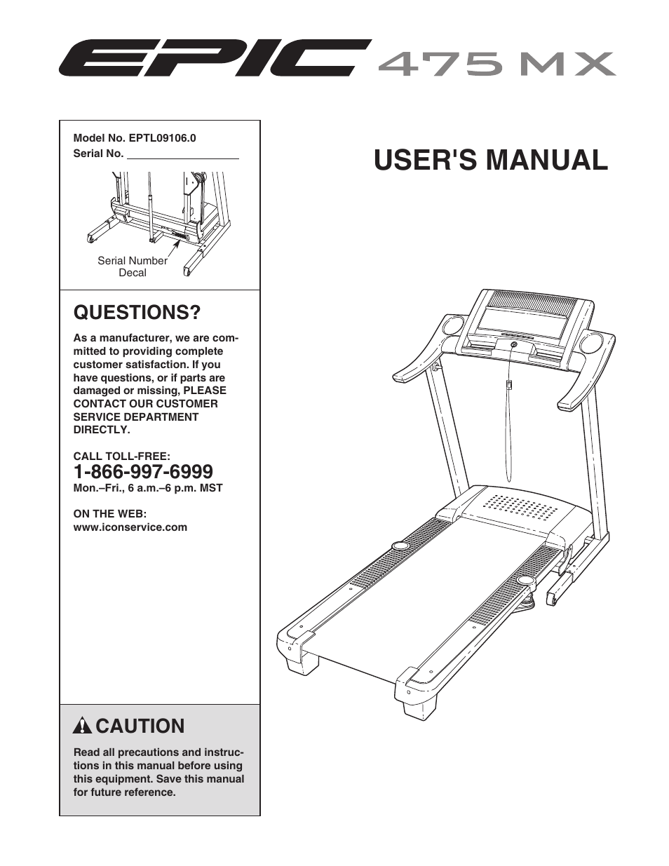 Epic Fitness EPTL09106.0 User Manual | 34 pages