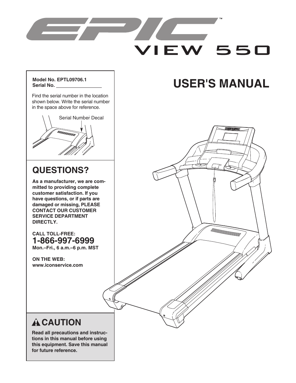 Epic Fitness VIEW 550 EPTL09706.1 User Manual | 30 pages