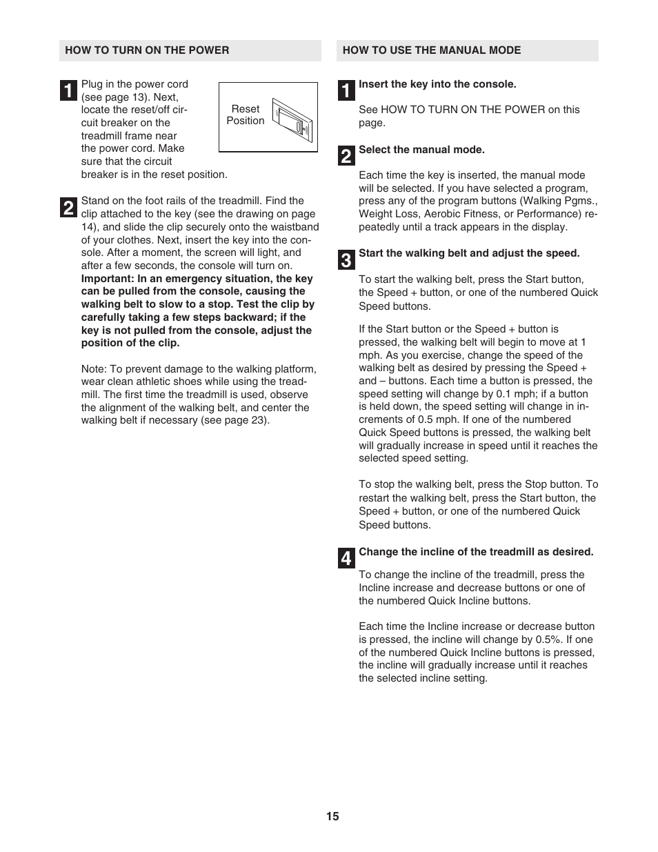 Epic Fitness VIEW 550 EPTL09706.1 User Manual | Page 15 / 30