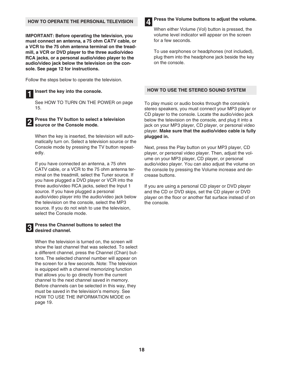 Epic Fitness VIEW 550 EPTL09706.1 User Manual | Page 18 / 30