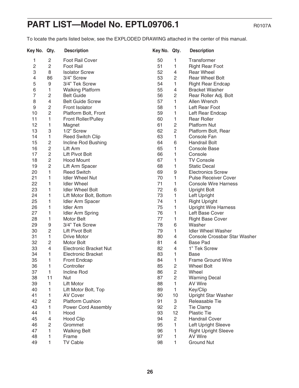 Epic Fitness VIEW 550 EPTL09706.1 User Manual | Page 26 / 30