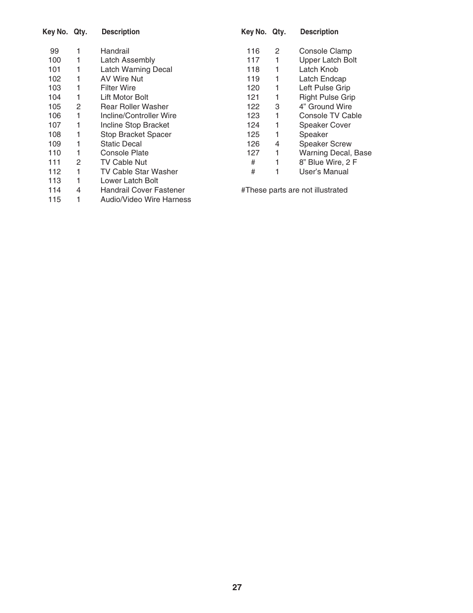 Epic Fitness VIEW 550 EPTL09706.1 User Manual | Page 27 / 30