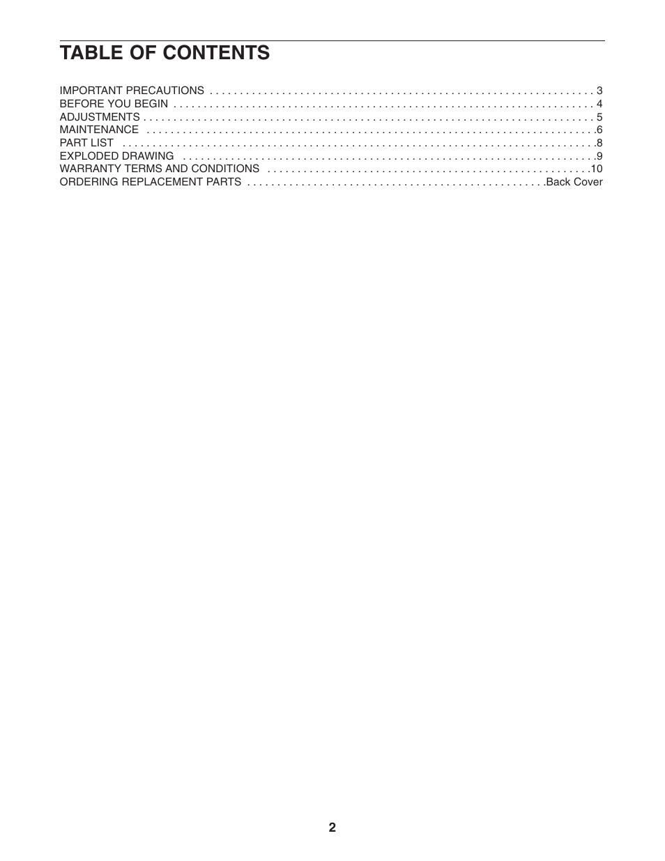 Epic Fitness ADJUSTABLE BENCH strength bench 2003 User Manual | Page 2 / 12