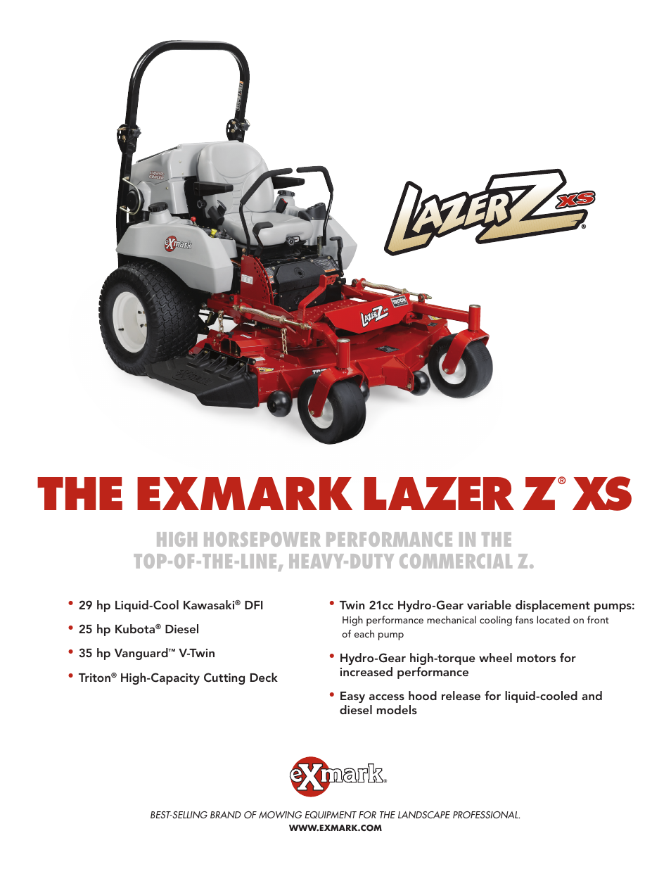 Exmark Lazer Z XS lXs25Kd725 User Manual | 2 pages