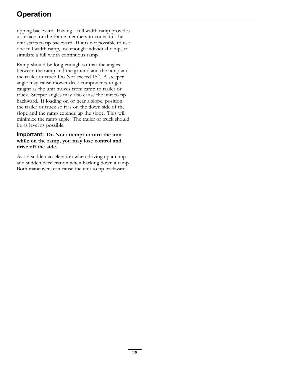 Operation | Exmark E-Series User Manual | Page 26 / 52