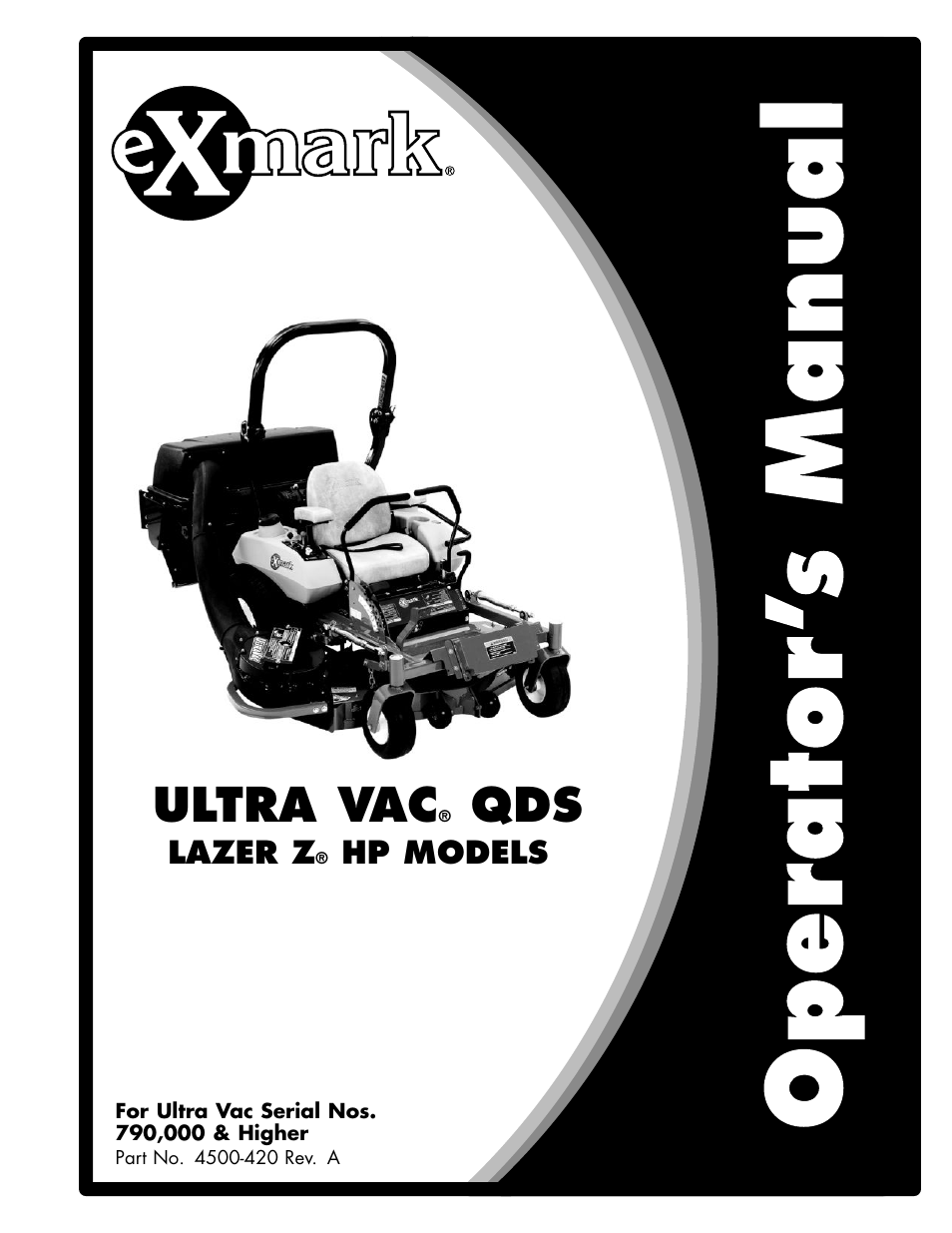 Exmark Ultra Vac QDS User Manual | 24 pages