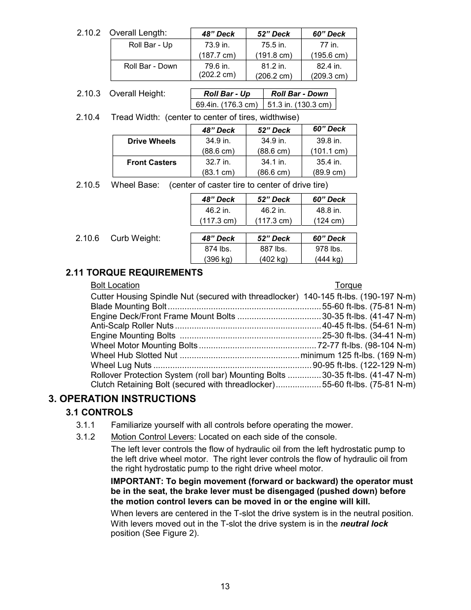 Operation instructions | Exmark Lazer ZCT User Manual | Page 18 / 48