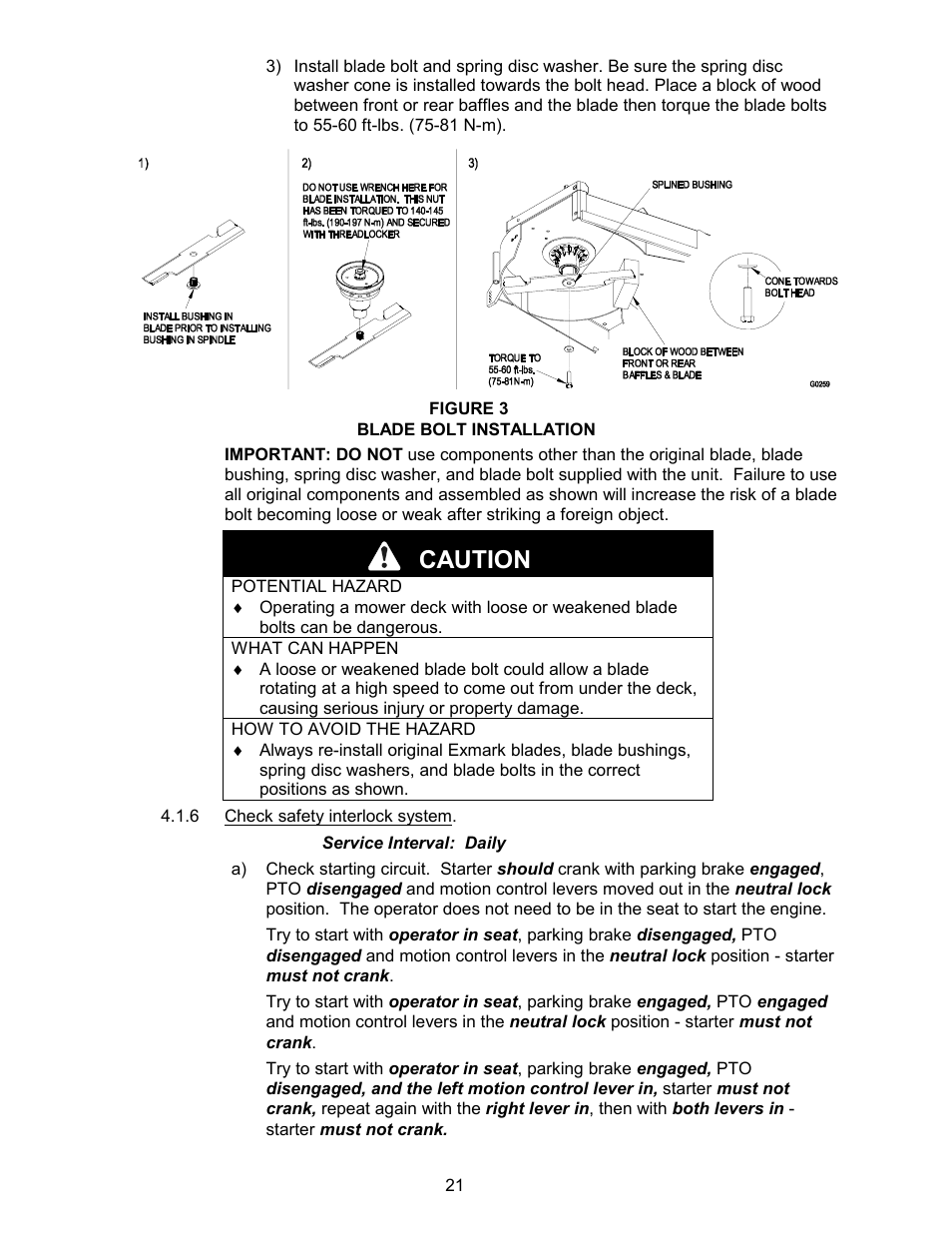 Caution | Exmark Lazer ZCT User Manual | Page 26 / 48