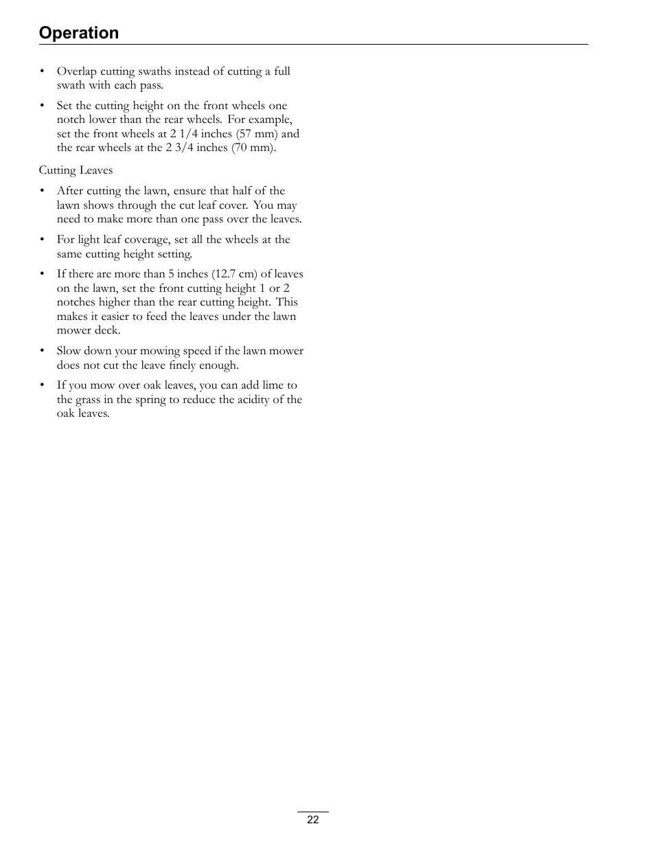 Operation | Exmark METRO 21 MPKA21 User Manual | Page 22 / 40