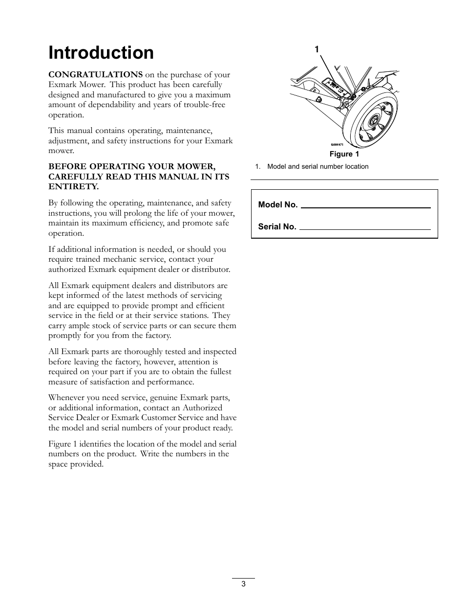 Introduction | Exmark METRO 21 MPKA21 User Manual | Page 3 / 40