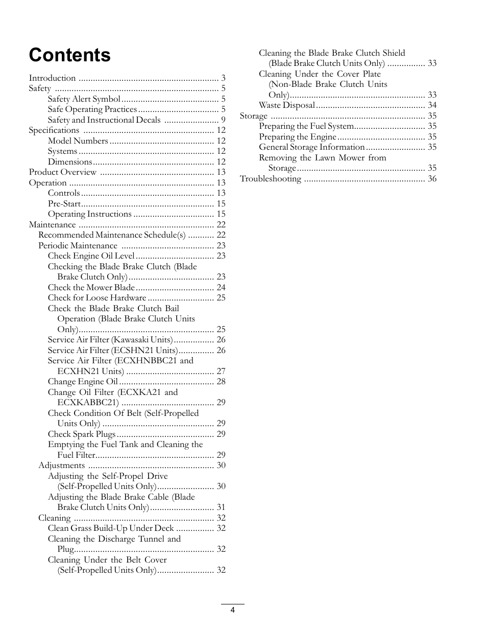 Exmark Commercial 21 4500-686 Rev. B User Manual | Page 4 / 40