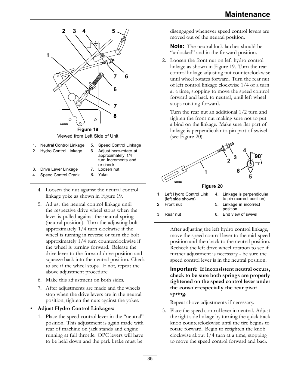 Maintenance | Exmark Turf Tracer S-Series TTS16KA363CA User Manual | Page 35 / 48