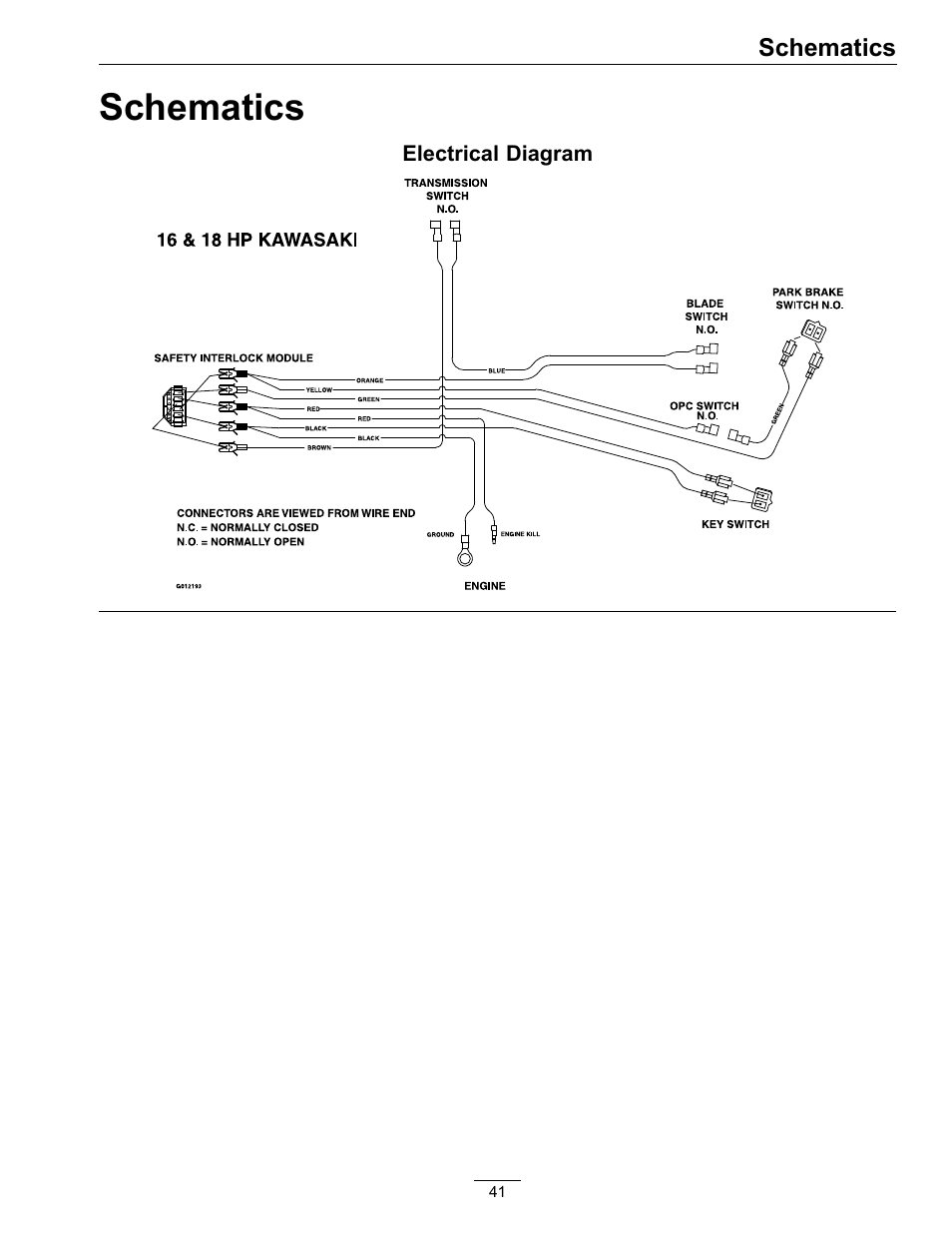 Schematics | Exmark Turf Tracer S-Series TTS16KA363CA User Manual | Page 41 / 48