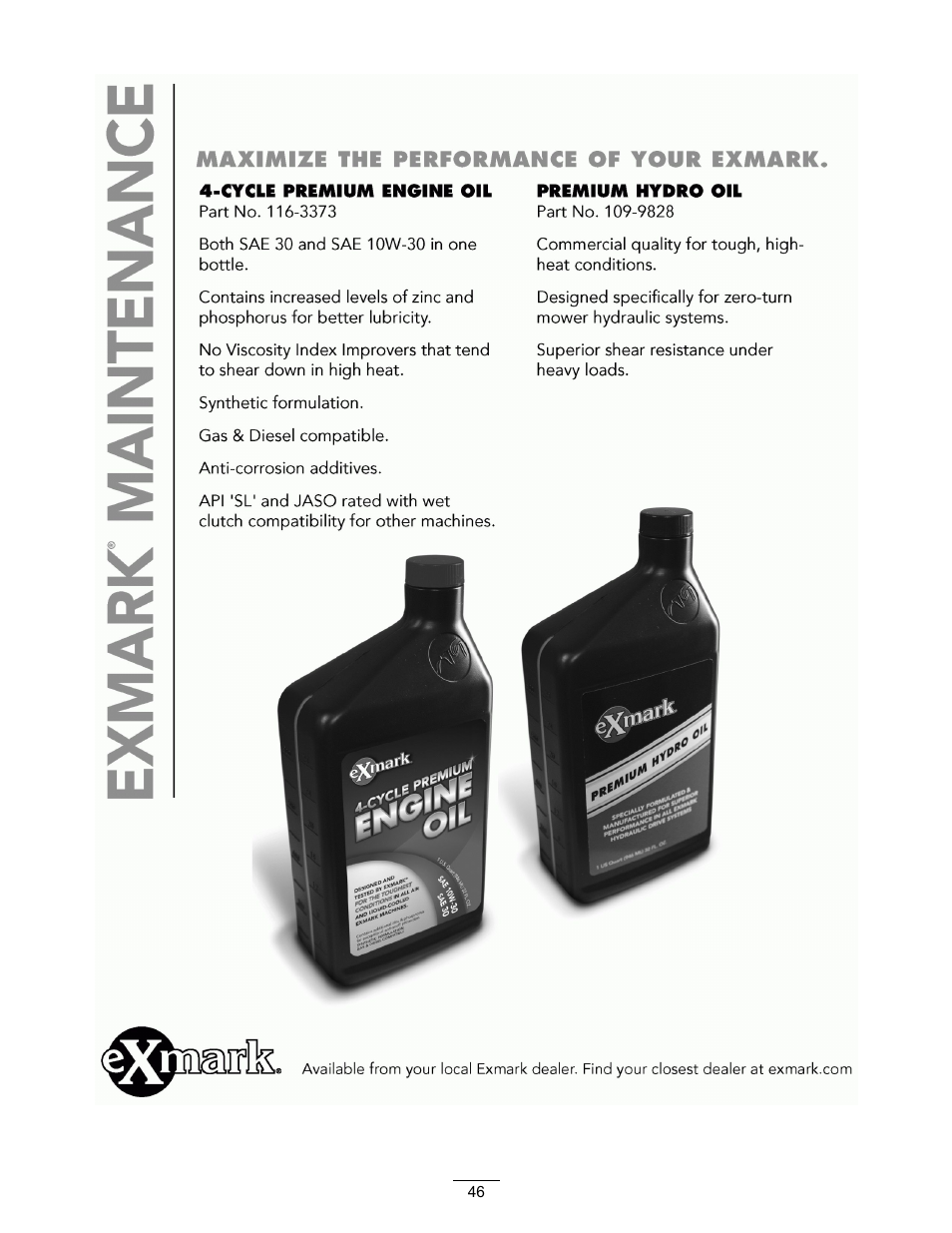 Exmark Turf Tracer S-Series TTS16KA363CA User Manual | Page 46 / 48