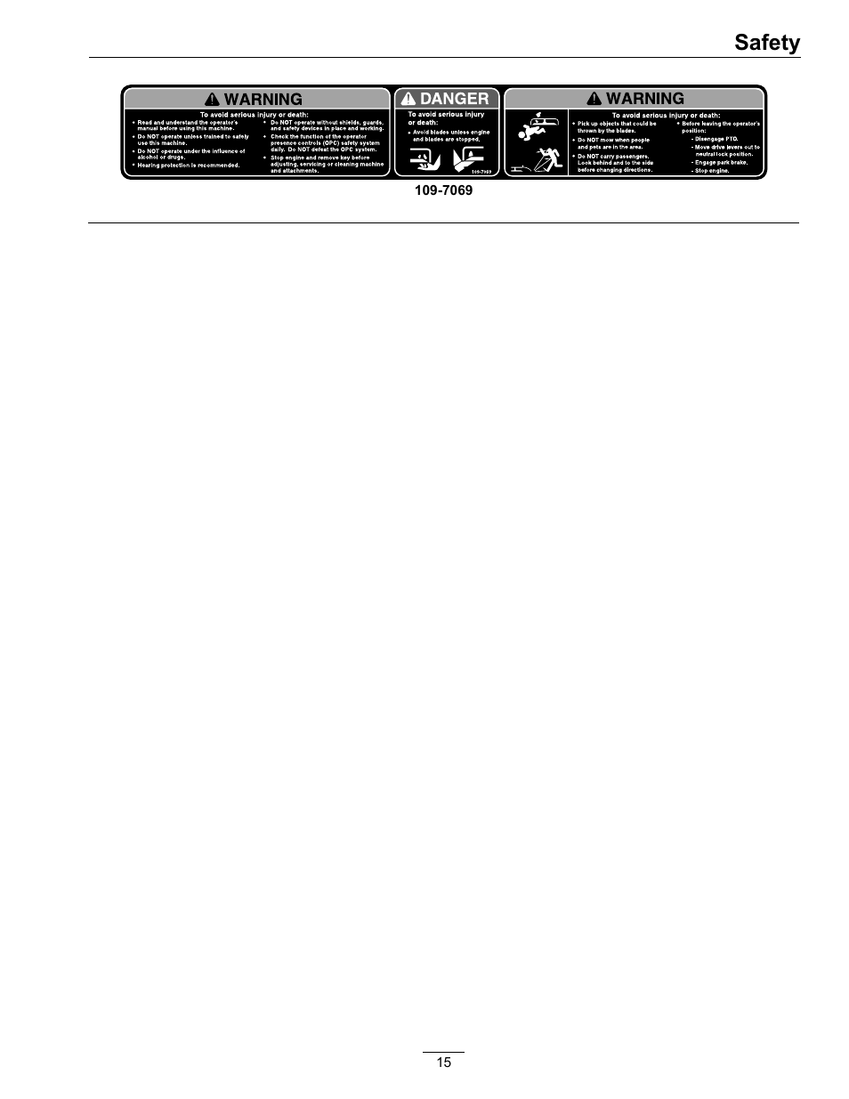 Safety | Exmark Lazer Z S-Series User Manual | Page 15 / 60