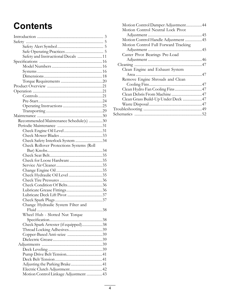 Exmark Lazer Z S-Series User Manual | Page 4 / 60