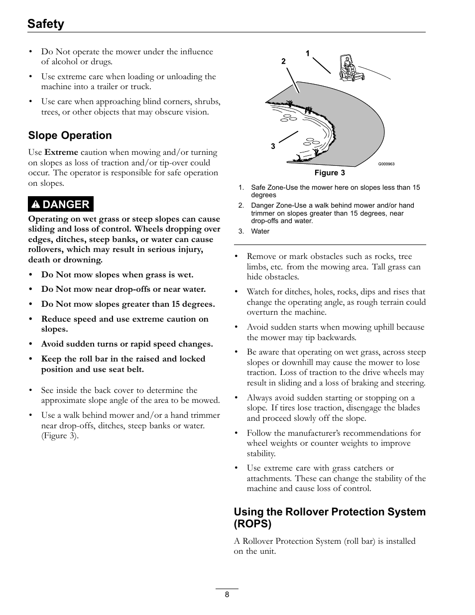 Safety | Exmark Lazer Z S-Series User Manual | Page 8 / 60