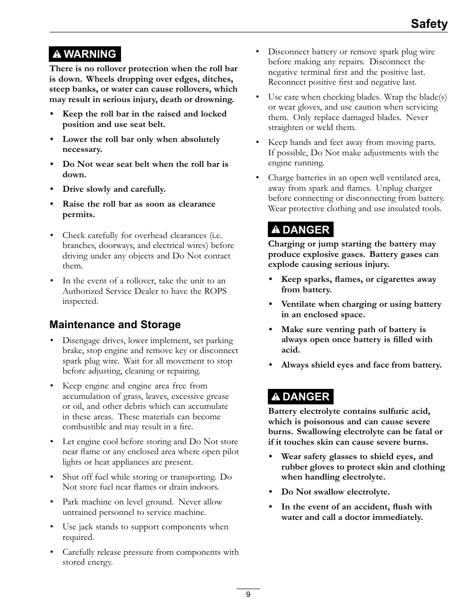 Safety | Exmark Lazer Z S-Series User Manual | Page 9 / 60