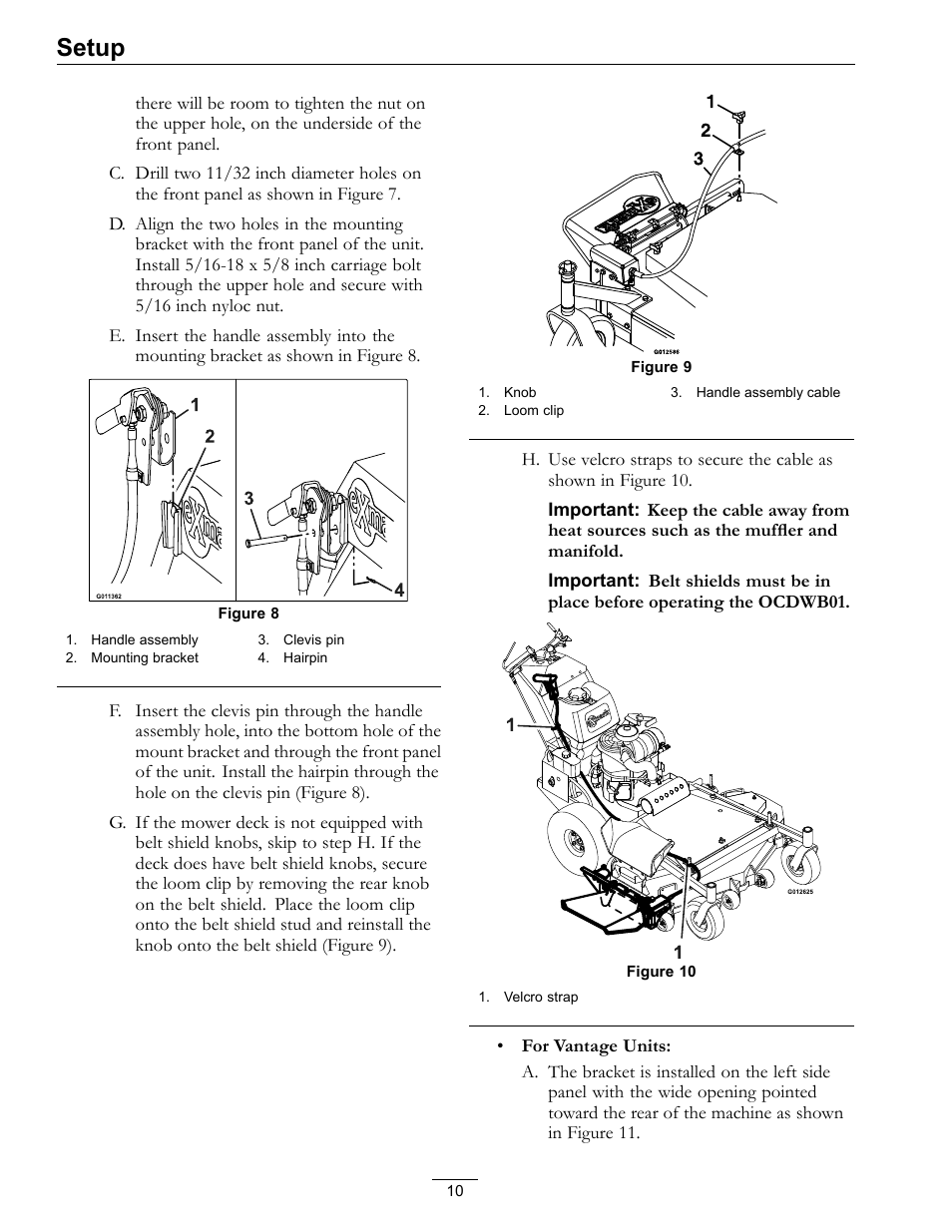 Setup | Exmark Operator Controlled Discharge for Walk-Behind Units OCDWB01 User Manual | Page 10 / 20