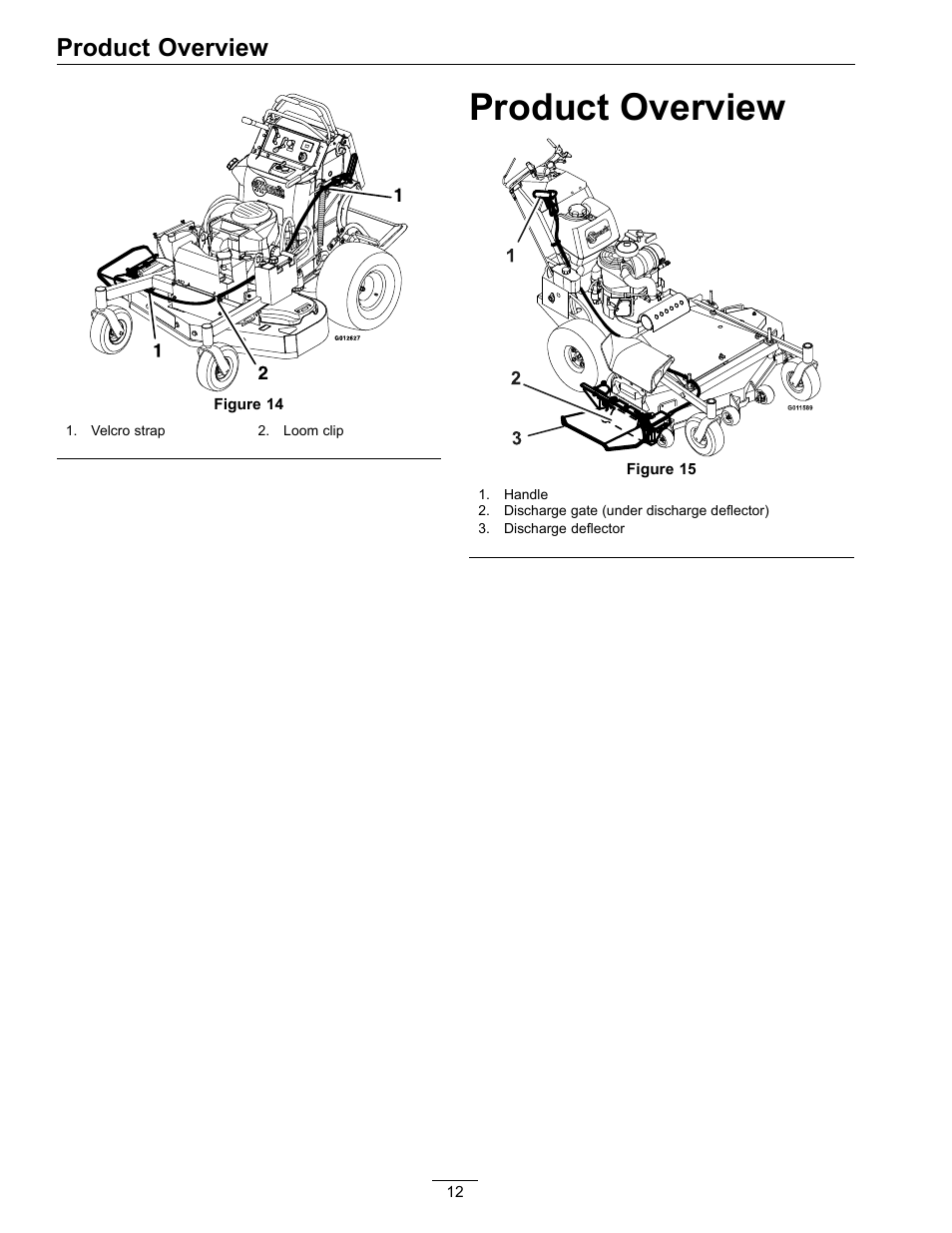 Product overview, Figure 14 | Exmark Operator Controlled Discharge for Walk-Behind Units OCDWB01 User Manual | Page 12 / 20