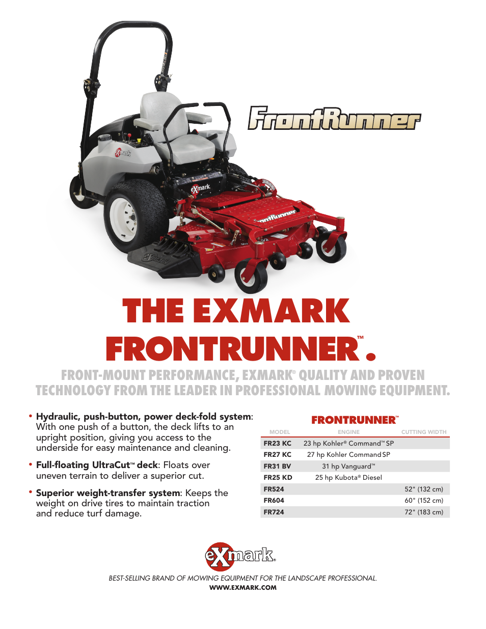 Exmark FontRunner FR25 User Manual | 2 pages
