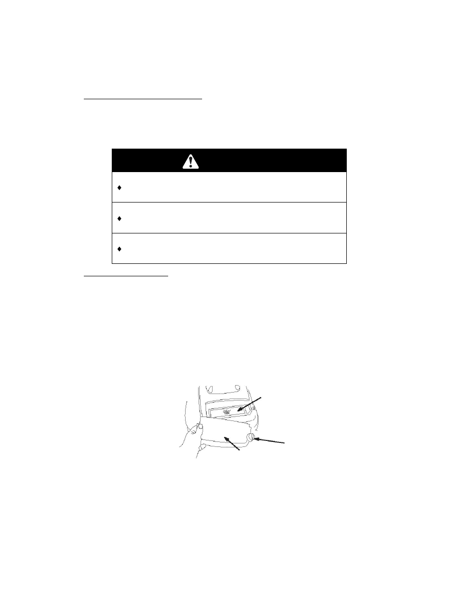 Warning | Exmark Metro 26  EN User Manual | Page 25 / 40