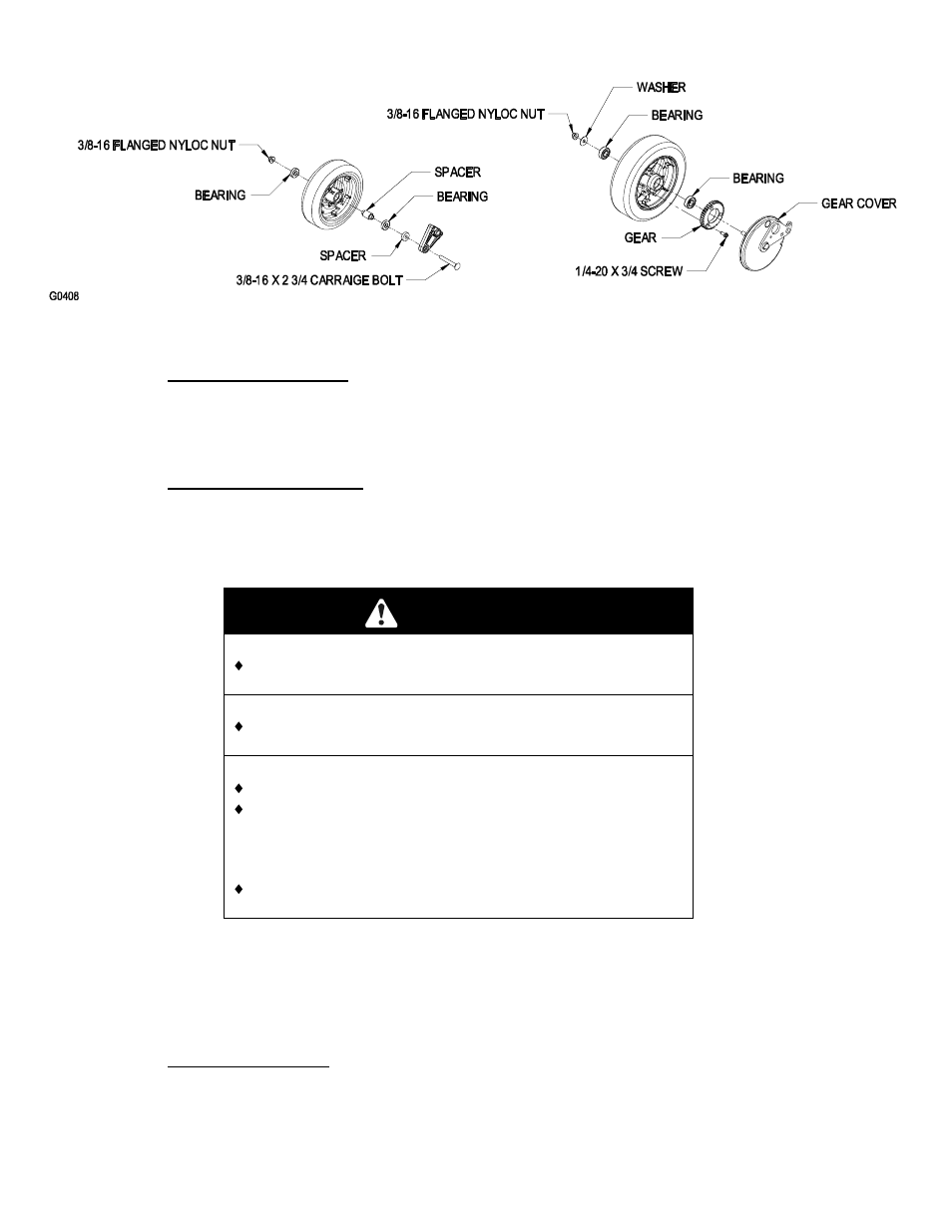 Warning | Exmark Metro 26  EN User Manual | Page 33 / 40