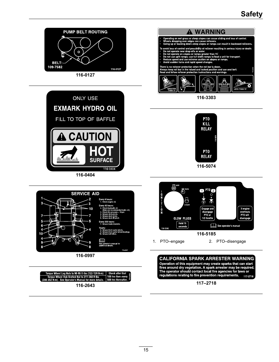 Safety | Exmark LAZER Z D-SERIES Mower 920 User Manual | Page 15 / 60