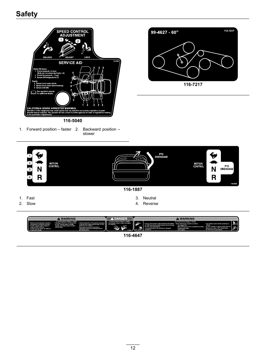 Safety | Exmark Vantage VT740EKC604; User Manual | Page 12 / 60