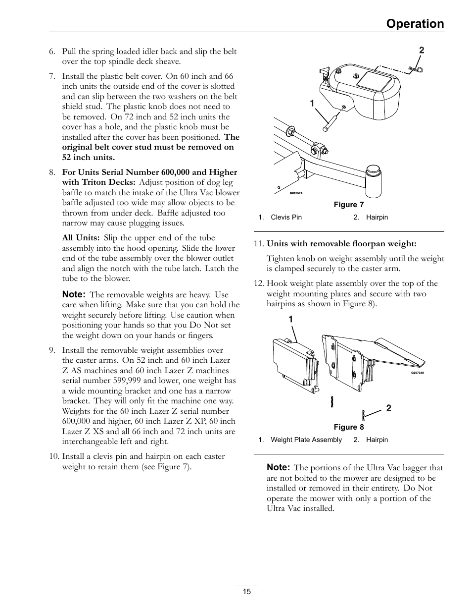 Operation | Exmark Lazer XP User Manual | Page 15 / 24